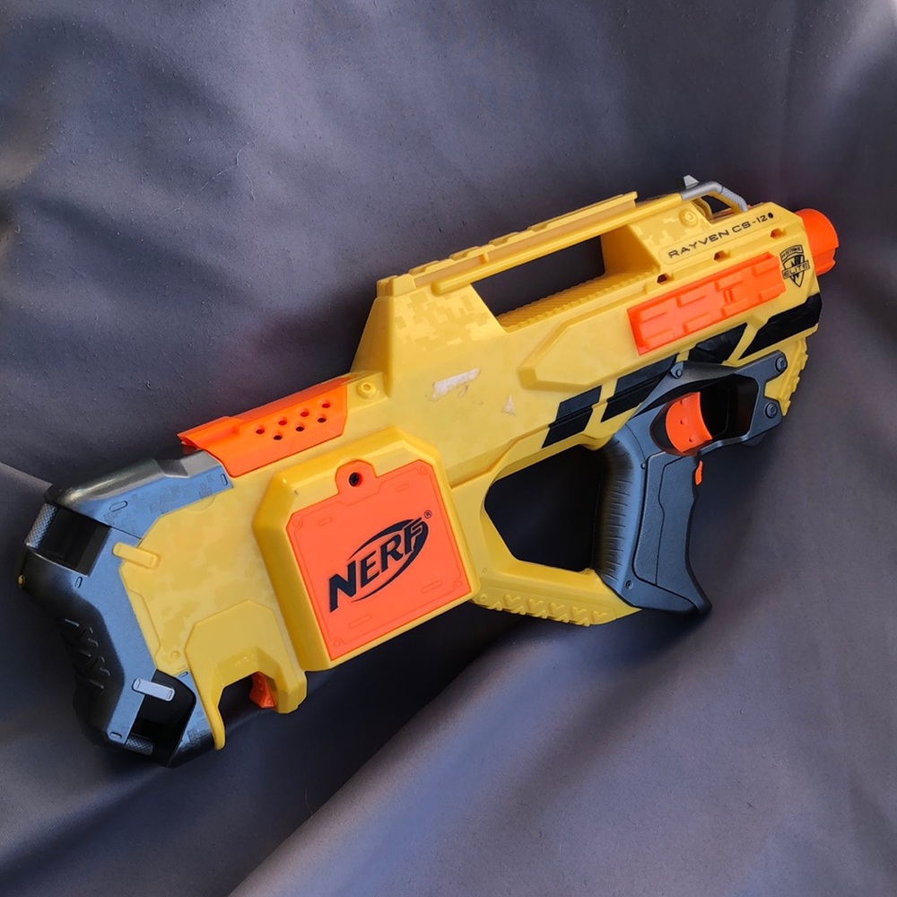 Nerf N-Strike Rayven CS-12 Stinger Yellow incomplete